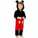 Disney Costumes | Disney Mickey Mouse Baby Zip Up Costume Coverall Infant | Color: Black/Red | Size: 2t