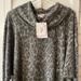 Lularoe Sweaters | Kristen Cowl Neck Pullover Black And Grey Cheetah | Color: Black/Gray | Size: S