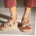 Anthropologie Shoes | Anthropologie Tie-Up Gladiator Sandals In Dusty Pink | Color: Pink | Size: 7.5