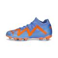 PUMA Future Match FG/AG JR Fussballschuh, Blue Glimmer White-Ultra ORANGE, 28 EU