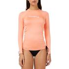 O'Neill Wetsuits Women's Basic Skins Long Sleeve Sun Shirt Rash Vest, Light Grapefruit, XS