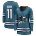 Women's Fanatics Branded Luke Kunin Teal San Jose Sharks Home Breakaway Player Jersey