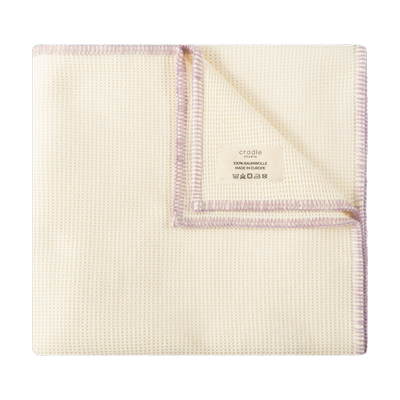 Cradle Studio Wohn- & Kuscheldecke Sunday Brunch Piqué Hellgelb/Flieder Gold Image