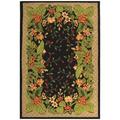 Black 45 x 0.25 in Area Rug - Safavieh Berkeley Area Rug Wool | 45 W x 0.25 D in | Wayfair BK148A-4