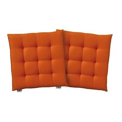 Sitzkissen TOM TAILOR HOME "Dove", orange (orange, unifarben), B:40cm L:40cm, Baumwolle, Dekokissen_Sitzkissen_Kissenhüllen, TOM TAILOR unifarbenes, abgestepptes Sitzkisssen DOVE, 2er Pack Image