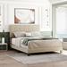 Queen Size Tufted Upholstered Platform Bed with Headboard, 84.8''L*64.3''W*51.1''H, 54LBS