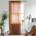 Goory Curtains Panel Rod Pocket Window Curtain Treatments Crochet Windows Drapes Light Filtering Luxury Home Decor Orange W: 59 x H: 110
