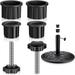 6Pcs Patio Umbrella Base Stand Hole Ring Plug Cover Base Replacement Parts Thread Replacement Hand Knob Patio Umbrella Stand Replacement Parts Umbrella Base Insert Set for Patio Umbrella Base Stand