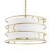 F8125-VGL-Troy Lighting-Reedley - 5 Light Chandelier-15.25 Inches Tall and 25.25 Inches Wide-Vintage Gold Leaf Finish -Traditional Installation