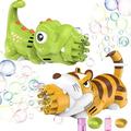 YouLoveIt 1/2-pack Bubble Machine for Kids Bubble Gun Bubble Blowers Unicorn Bubble Gun Tiger/Dinosaur Bubble Gun for Bubble Party Games Outdoor Summer Funs