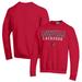 Men's Champion Red Louisville Cardinals Stack Logo Lacrosse Powerblend Pullover Sweatshirt