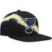 Men's Mitchell & Ness Black St. Louis Blues Vintage Paintbrush Snapback Hat