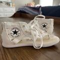 Converse Shoes | High Top All Star Chuck Taylors Sandals | Color: Gold/White | Size: 5