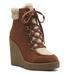 Jessica Simpson Shoes | Jessica Simpson Maelyn Wedge Bootie Caramel Brown Boot Shoe Size 7 And 8.5 | Color: Brown/Tan | Size: Various