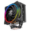 Akasa SOHO H4 Plus, aRGB CPU Air Cooler, 120mm PWM Silent Fan with Copper Heatpipes, 185W TDP, Thermal Paste Included, Black, Supports Intel LGA 20XX/1700/1200/115X; AMD AM4/AM5 Ryzen, AK-CC4022HP01