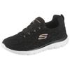Slip-On Sneaker SKECHERS "Summits", Damen, Gr. 39, schwarz, Textil, sportlich, Schuhe, Slipper, Freizeitschuh, Komfortschuh mit Memory Foam