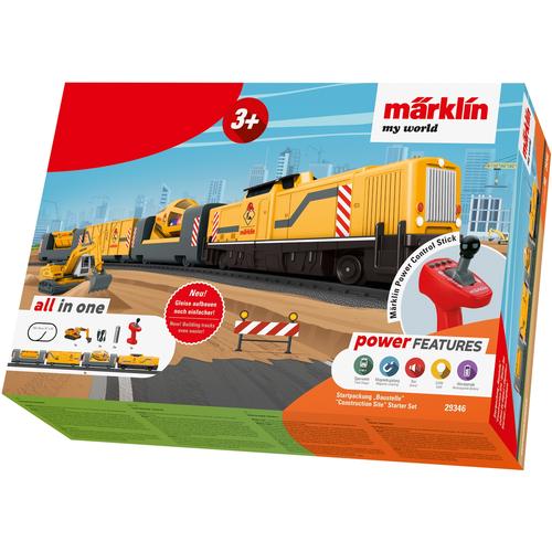 "Modelleisenbahn-Set MÄRKLIN ""Märklin my world - Startpackung Baustelle 29346"" Modelleisenbahnen gelb (gelb, grau) Kinder Modelleisenbahn-Sets mit Licht- und Soundeffekten"