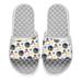 Men's ISlide White Golden State Warriors Holiday Pattern Slide Sandals