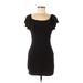 PrettyLittleThing Casual Dress - Bodycon: Black Print Dresses - Women's Size 6