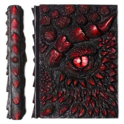Carnet de notes A5 vintage et rétro thème dragon 3D couverture en résine cadeaux créatifs