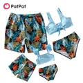 PatPat – maillot de bain imprimé Floral tenue de famille haut uni short ensemble deux pièces