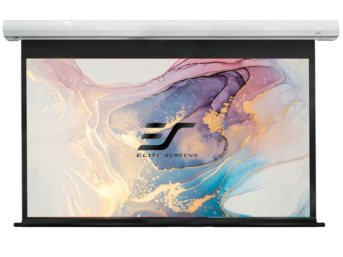 ELITE SCREENS-SAKER PREMIUM - MOTORLEINWANDWeiß / 16:9 / 266 x 149 (Vorlauf 25cm)-Projektionsleinwand-geeignet für: normalen Beamer Image