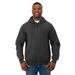 Fruit of the Loom SF76R Adult 7.2 oz. SofSpun Hooded Sweatshirt in Black Heather size XL | Cotton/Polyester Blend