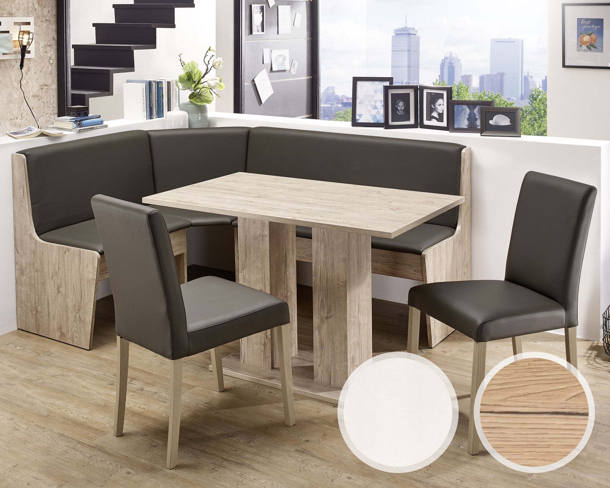 Schösswender »Sylt« Eckbankgruppe weiß Dekor