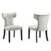 Curve Performance Velvet Dining Chairs - Set of 2 by Modway Wood/Upholstered/Velvet in Gray | 35.5 H x 24.5 W x 20 D in | Wayfair EEI-5008-LGR