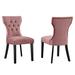 Silhouette Performance Velvet Dining Chairs - Set of 2 by Modway Upholstered/Velvet in Pink | 36.5 H x 25 W x 18 D in | Wayfair EEI-5014-DUS