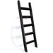 Gracie Oaks 5ft Blanket Ladder Wood/Solid Wood in Black | 59 H x 19 W x 2.7 D in | Wayfair ECE8C031A62F453AB8A5DC219F405C58