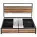 17 Stories Storage Platform Bed Metal in Brown | 40.55 H x 56.3 W x 81.3 D in | Wayfair 66D43FED37BF40DFA273E2C026B181EA