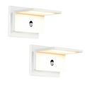 Latitude Run® Wall Light Outdoor LED Wall Lamp Modern Wall Sconce Lighting Motion Sensor Lantern Aluminum/Plastic/Metal in White | Wayfair