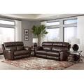 Red Barrel Studio® 2 Piece Genuine Leather Reclining Living Room Set Genuine Leather in Brown | 42.5 H x 90.5 W x 42.5 D in | Wayfair Living Room Sets