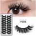 False Eyelashes artificial Lashes Pack 10 Pairs 8D Dramatic Eyelashes Wispy Cat Eye Style Volume artificial Eye Lashes Multipack