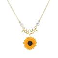 Kayannuo Christmas Clearance Women Yellow Gold Plated Sunflower Leaf Branch Charm Pendant Long Necklace