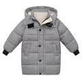 Baby Toddler Boys Girls Winter Warm Coats Hoodies Down Jacket Windproof Long Jacket Hooded Snowsuit Outerwear Waterproof Thick Coat