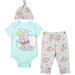 Disney Classics Dumbo Newborn Baby Boys Bodysuit Pants and Hat 3 Piece Outfit Set Newborn to Infant