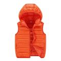 Child Kids Toddler Baby Boys Girls Sleeveless Winter Solid Coats Hooded Jacket Vest Outer Outwear Outfits Clothes Lightweight Kids Jacket Youth Puff Jacket Kids Winter down Jacket Boys Boys Light down