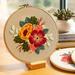 Xyer DIY Art Handmade Sewing Crafts Flower Pattern Needlework Embroidery Starter Kit color 4