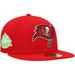 Men's New Era Scarlet Tampa Bay Buccaneers Super Bowl XXXVII Citrus Pop 59FIFTY Fitted Hat