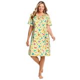Plus Size Women's Print Sleepshirt by Dreams & Co. in Yellow Cats (Size 5X/6X) Nightgown