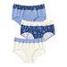 Plus Size Women's Cotton 3-Pack Color Block Full-Cut Brief by Comfort Choice in Evening Blue Assorted (Size 10) Underwear