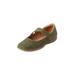 Women's The Ezra Flat by Comfortview in Dark Olive (Size 10 1/2 M)