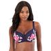 Plus Size Women's Lace-Trim Underwire Bra by Amoureuse in Navy Rose (Size 44 DDD)