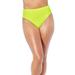 Plus Size Women's High Waist Cheeky Bikini Brief by Swimsuits For All in Yellow Citron (Size 14)