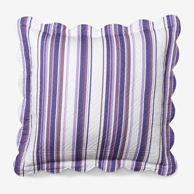 Florence Euro Sham by BrylaneHome in Lilac Stripe (Size EURO)