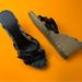 Burberry Shoes | Burberry Women’s Authentic Nova Check Espadrille Wedge Slip On Sandals Size 38 | Color: Black | Size: 7.5