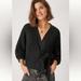 Anthropologie Sweaters | Anthropologie Maria Cropped Wrap Cardigan Black One Size | Color: Black | Size: One Size