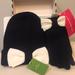 Kate Spade Accessories | Kate Spade Bow Beanie And Gloves, Nwt | Color: Black/Cream | Size: Os